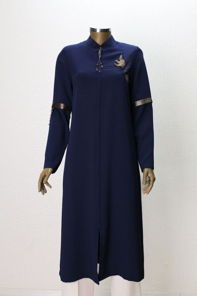 5003 GÖĞSÜ LALE TAŞLI KOLU AKSEFURARLI GİZLİ FERMUARLI HAKİM YAKA GİY ÇIK KAP QKS KAP 5003 #23-03#