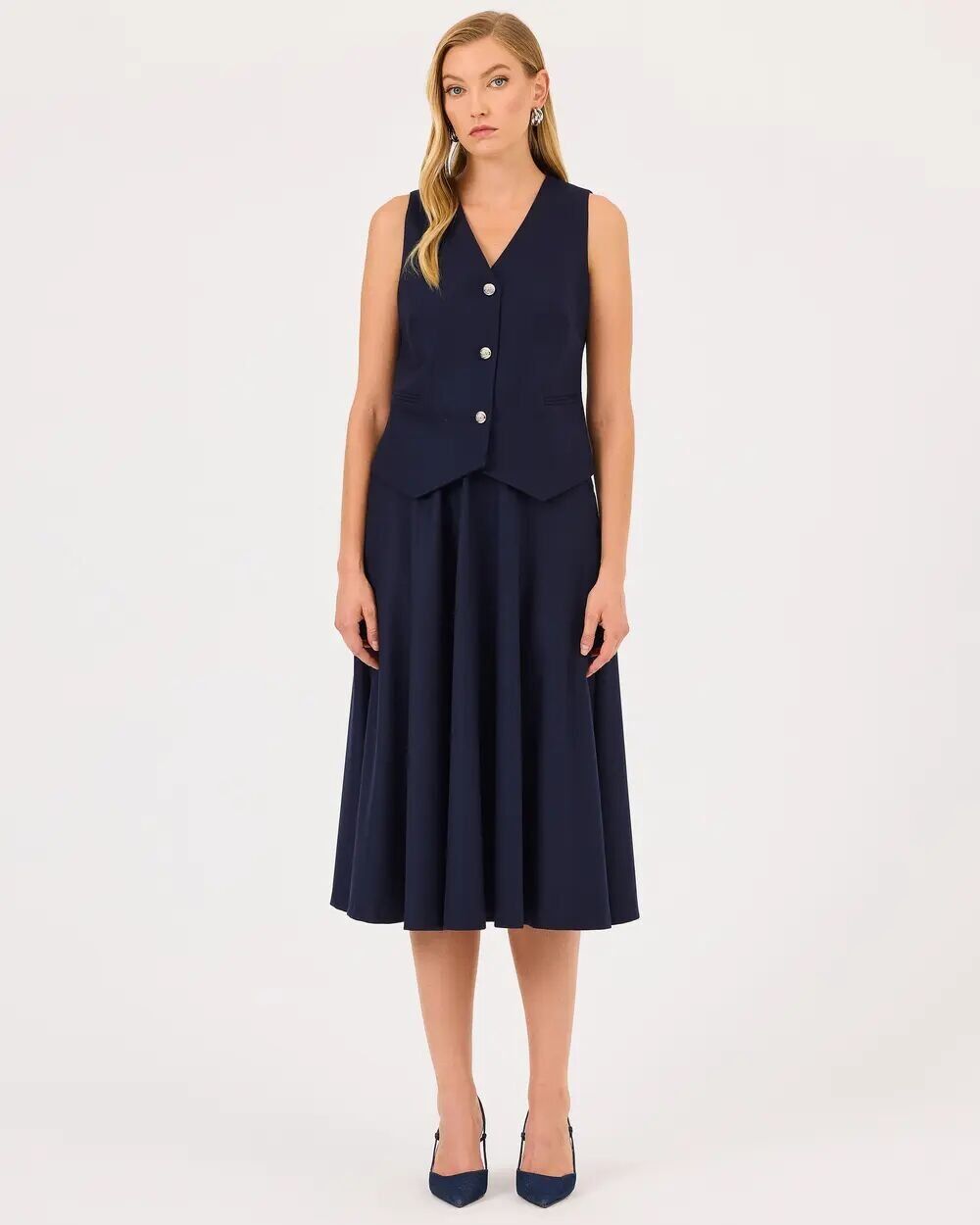 10012 BELİ MANŞETLİ KEMERLİ KLOŞ GÜNLÜK ŞIK ETEK