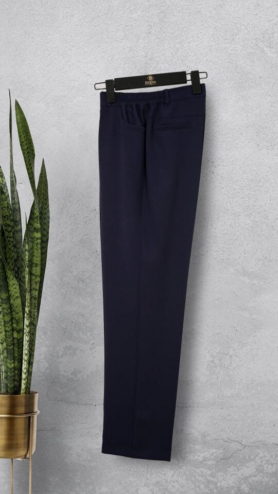 1001 CEP DETAYLI BELİ LASTİKLİ KLASİK DAR PAÇA PANTOLON QYS 1001 PANTOLON #23-03#,