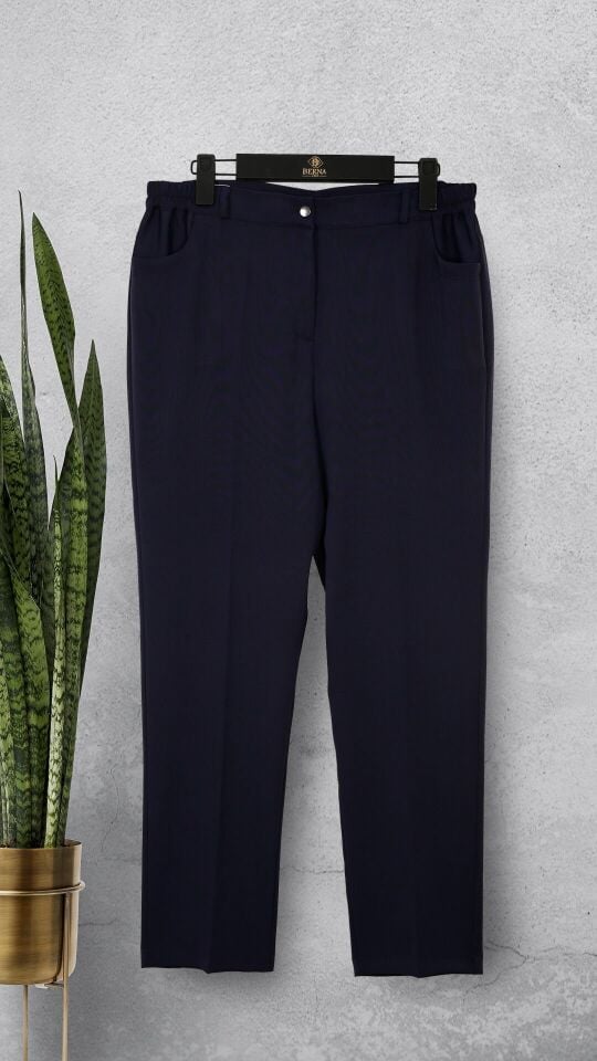 1001 CEP DETAYLI BELİ LASTİKLİ KLASİK DAR PAÇA PANTOLON QYS 1001 PANTOLON #23-03#,