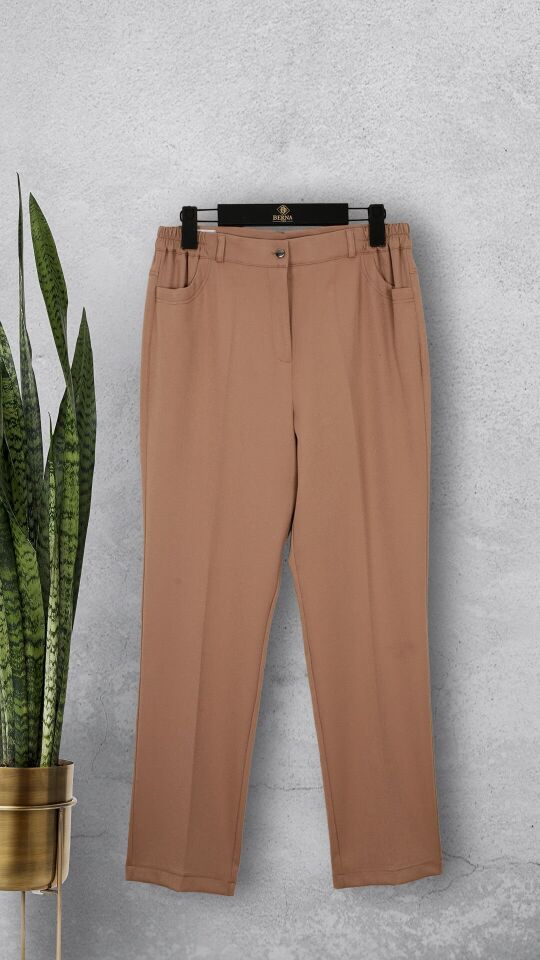 1001 CEP DETAYLI BELİ LASTİKLİ KLASİK DAR PAÇA PANTOLON QYS 1001 PANTOLON #23-03#,