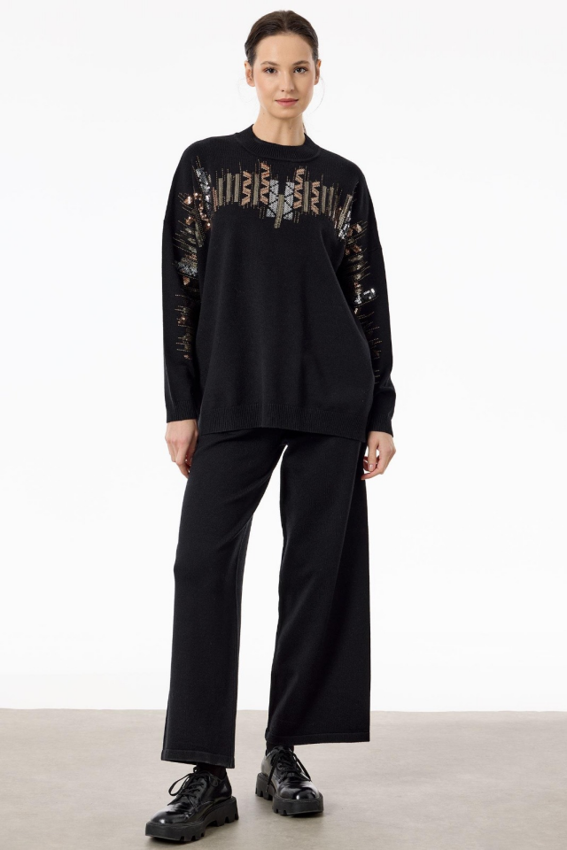 21770 ETNİK DESENLİ TAŞLI TAKIM #10-25#