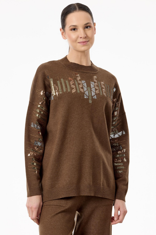 21770 ETNİK DESENLİ TAŞLI TAKIM #10-25#