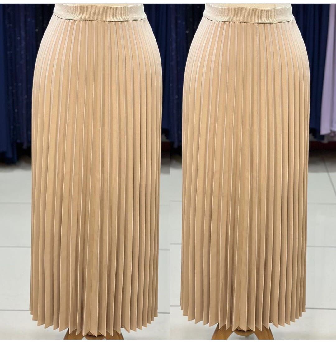 SZ-450 BELİ LASTİKLİ KREP KUMAŞ PİLİSELİ ETEK