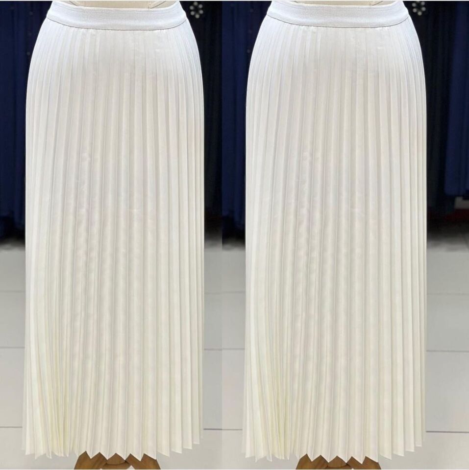 SZ-450 BELİ LASTİKLİ KREP KUMAŞ PİLİSELİ ETEK