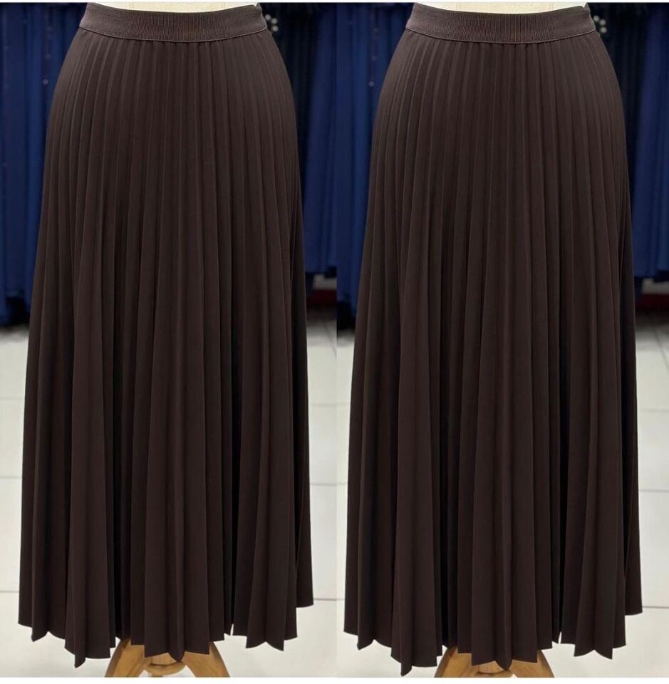 SZ-450 BELİ LASTİKLİ KREP KUMAŞ PİLİSELİ ETEK