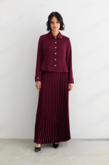 56014 ÖNDEN DÜĞMELİ ETEĞİ PİLİSELİ PARLAK ETEKLİ TAKIM #10-25#