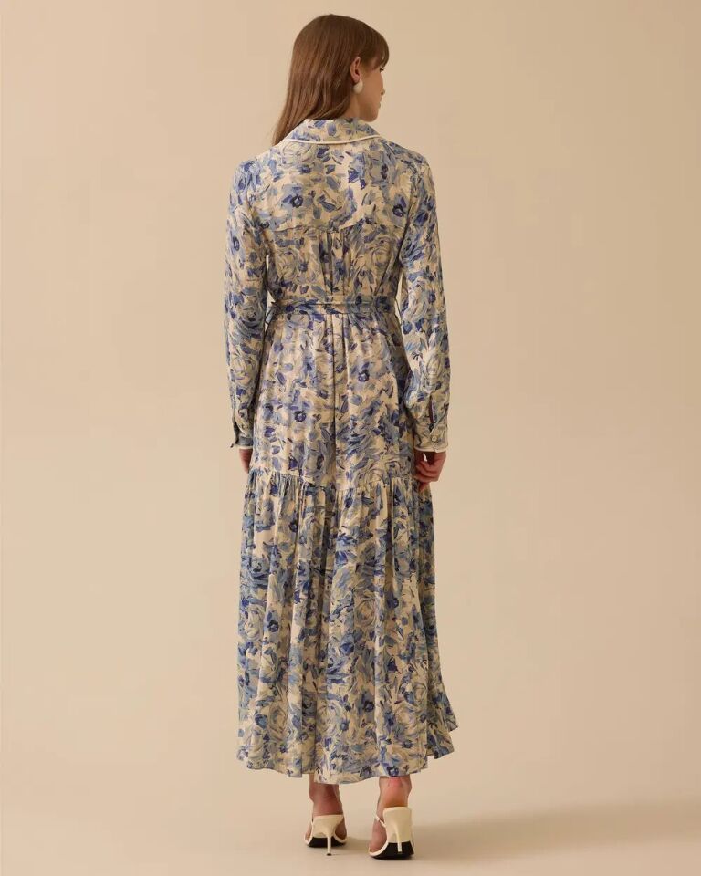 1007 GÜNLÜK ELBİSE BOYDAN DÜĞMELİ KOLU MANŞETLİ ÖNÜ CEP GÖRÜNÜMLÜ ETEK UCU PİLELİ DESENLİ GÜNLÜK ELBİSE #03-25#