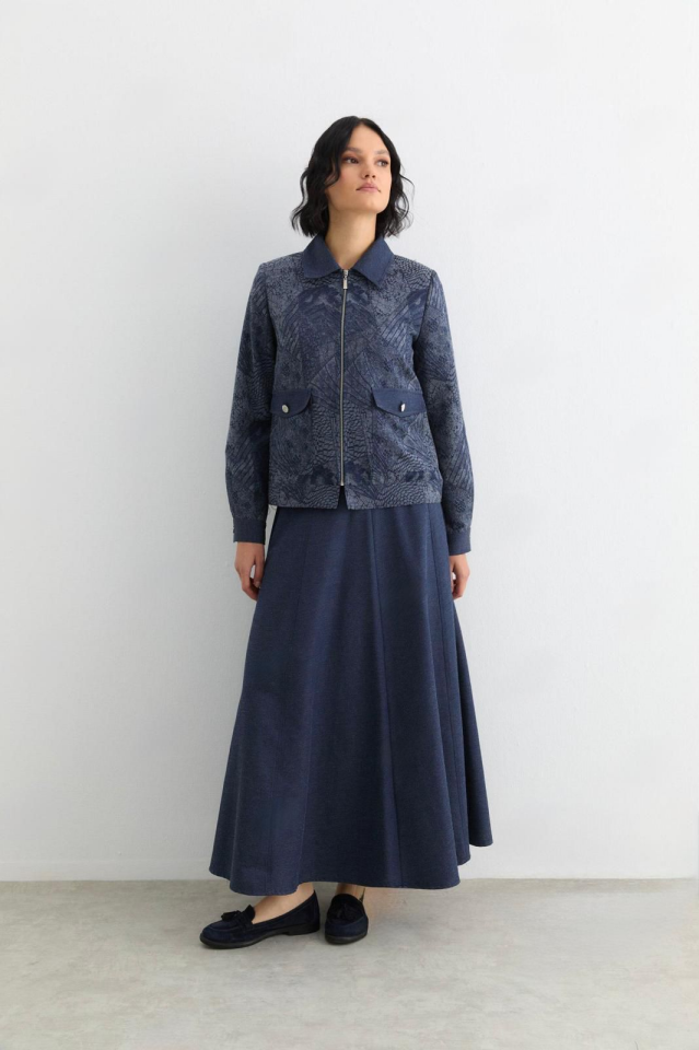 56074 ÖNDEN FERMUARLI CEKETİ BASKILI ETEĞİN BELİ LASTİKLİ ETEKLİ TAKIM #10-25#