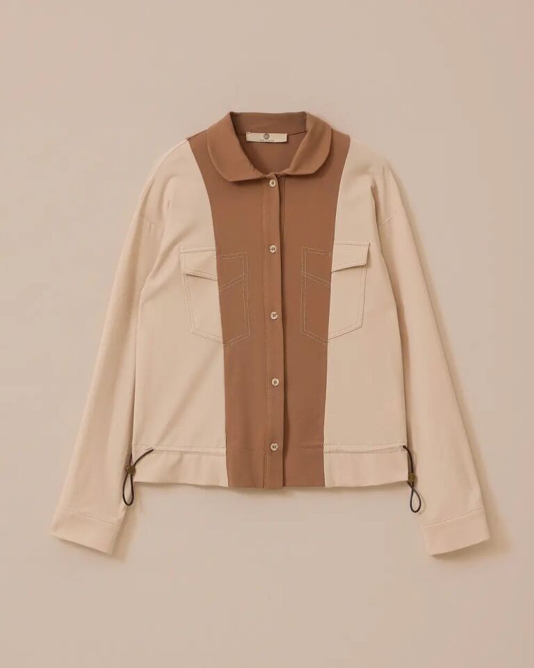 1007 GÜNLÜK GÖMLEK ÖNÜ DÜĞMELİ KOLU MANŞETLİ CEP GÖRÜNÜMLÜ ALT KISMI LASTİK DETAYLI GÜNLÜK GÖMLEK #03-25#