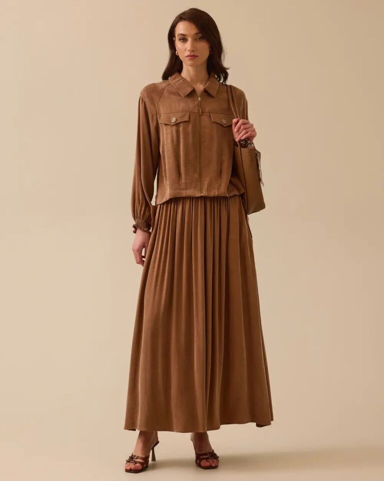 1012 GÜNLÜK CEKET ÖNÜ FERMUARLI KOL UCU LASTİKLİ ÖNDEN CEP DETAYLI ARKASI LASTİK DETAYLI KUPRA KUMAŞ GÜNLÜK CEKET #03-25#