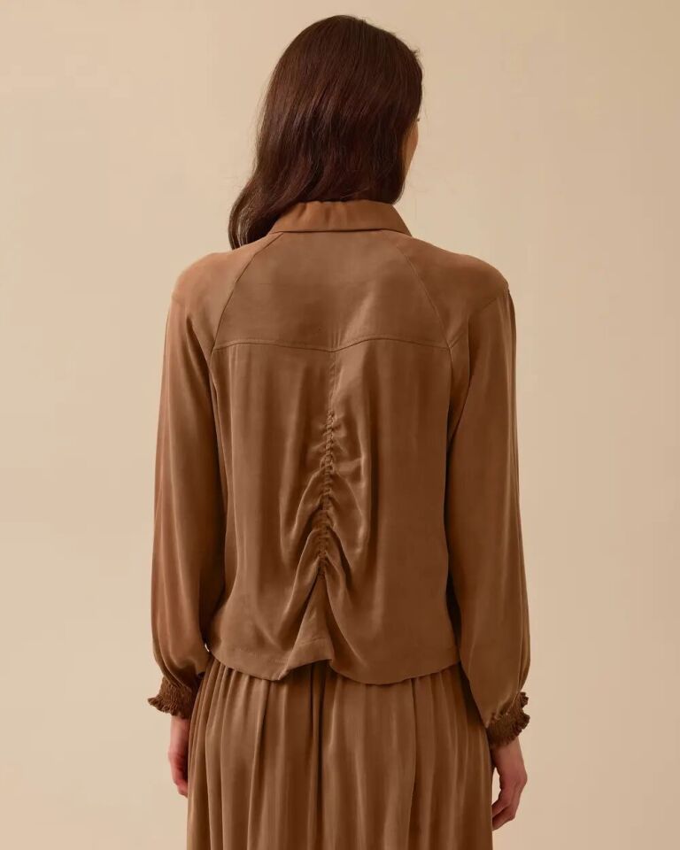 1012 GÜNLÜK CEKET ÖNÜ FERMUARLI KOL UCU LASTİKLİ ÖNDEN CEP DETAYLI ARKASI LASTİK DETAYLI KUPRA KUMAŞ GÜNLÜK CEKET #03-25#