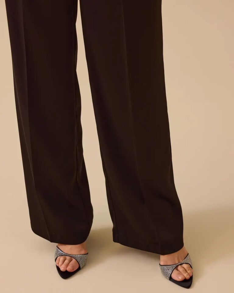 10022 BELİ GİZLİ DÜĞMELİ CEPLİ ÖNÜ FERMUARLI PANTOLON #03-25#