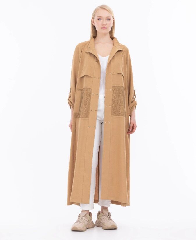 1001 PARDESÜ ÖNÜ ÇİFT ÇIT ÇIT DÜPMELİ FİLE CEPLİ KATLANABİLİR KOLLU PARDESÜ QYS PARDESÜ 232801001 #23-04#