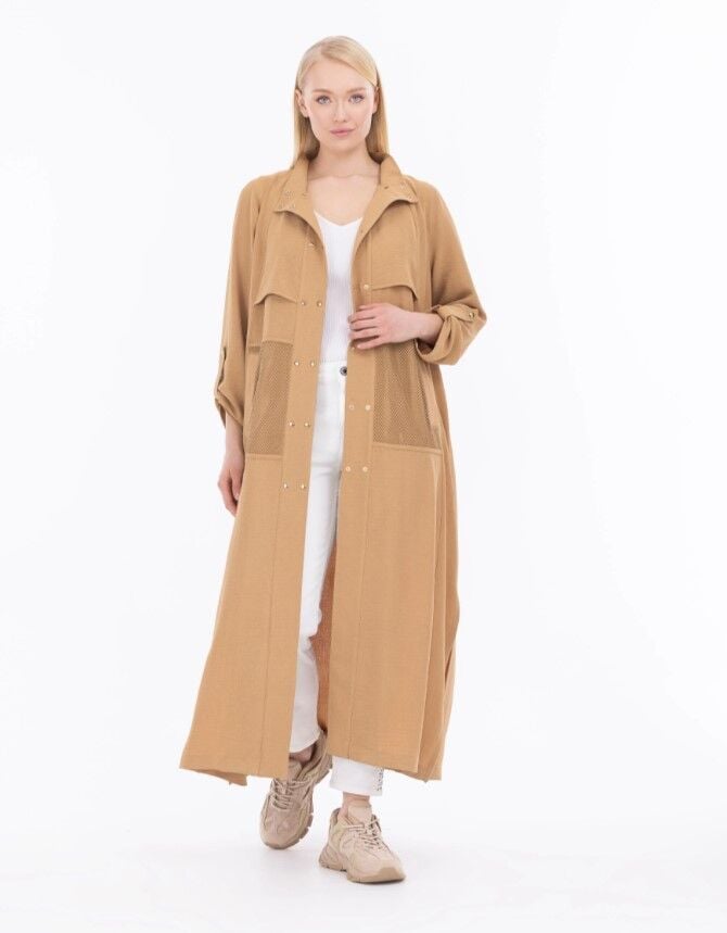 1001 PARDESÜ ÖNÜ ÇİFT ÇIT ÇIT DÜPMELİ FİLE CEPLİ KATLANABİLİR KOLLU PARDESÜ QYS PARDESÜ 232801001 #23-04#