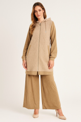 56095 KAPİŞONLU KOLLARI FİTİLLİ ALT KISMI KAPİTONELİ FİTİLLİ TAKIM #10-25#