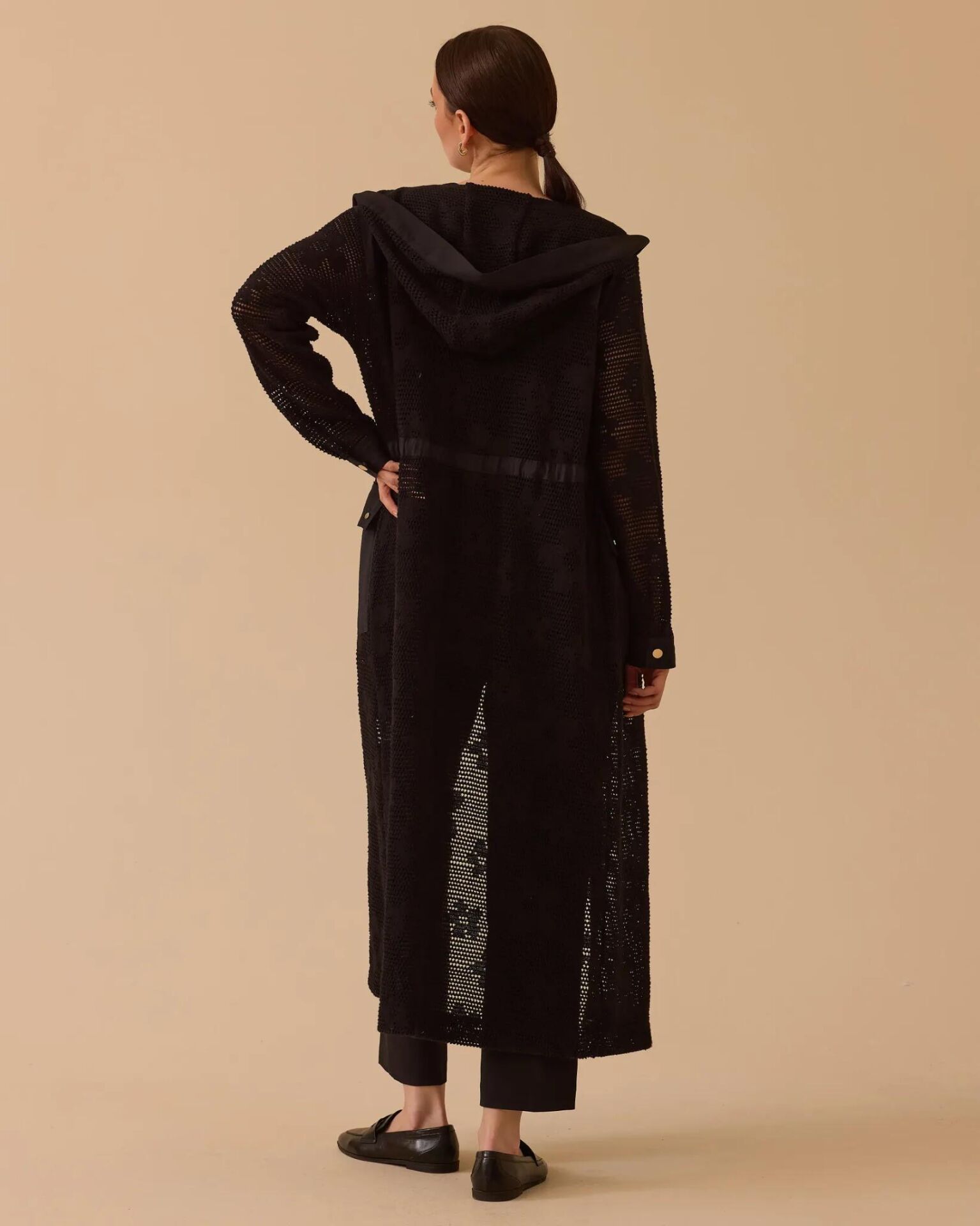 1002 ÇİÇEK DESENLİ TRANSPARAN KAPİŞONLU KAP #26#