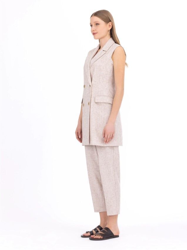 1022 YELEK KRUVAZE YAKA ÖNDEN DÜĞMELİ SIFIR KOL ŞIK YELEK QYS YELEK 232401022 #23-04#