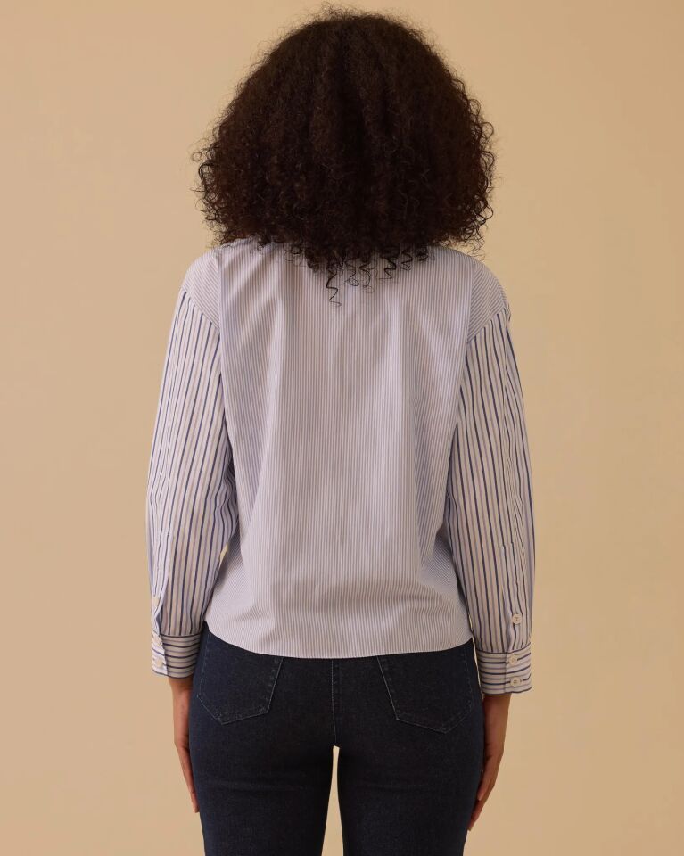 10023 ÇİZGİLİ KOTON GÖMLEK #26#