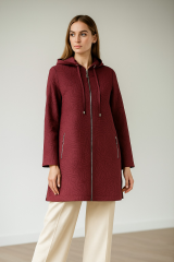 54010 KAPİŞONLU ÖNDEN FERMUARLI KISA CEKET #10-25#