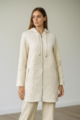 54010 KAPİŞONLU ÖNDEN FERMUARLI KISA CEKET #10-25#