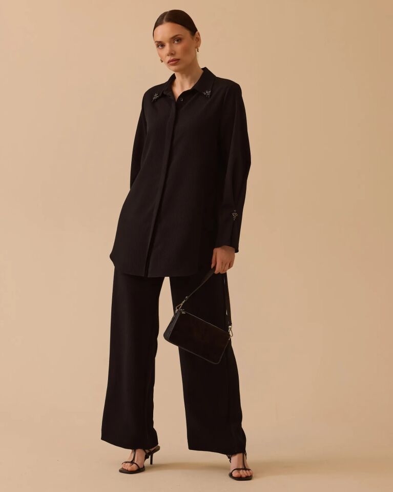 1008 TAŞ DETAYLI GÖMLEK  #26#