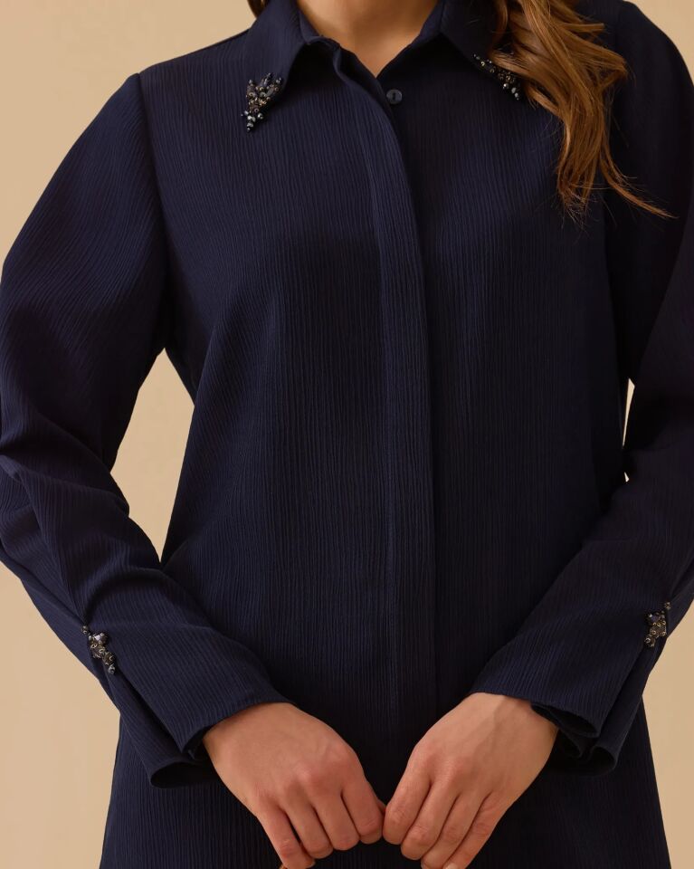 1008 TAŞ DETAYLI GÖMLEK  #26#