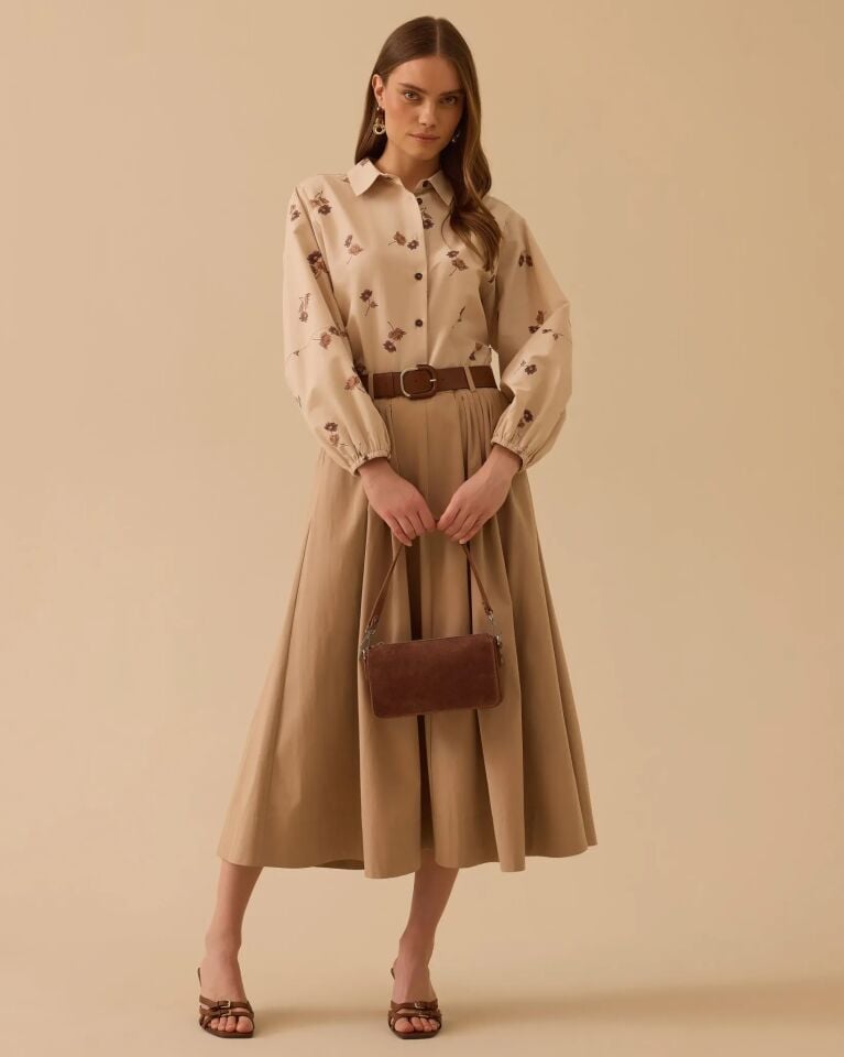 1015 KEMERLİ PİLE DETAYLI ETEK #26#