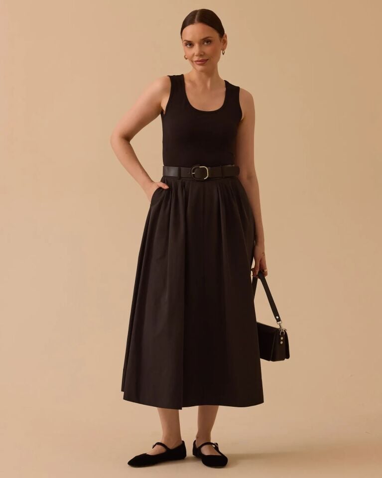 1015 KEMERLİ PİLE DETAYLI ETEK #26#