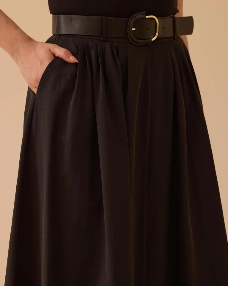 1015 KEMERLİ PİLE DETAYLI ETEK #26#