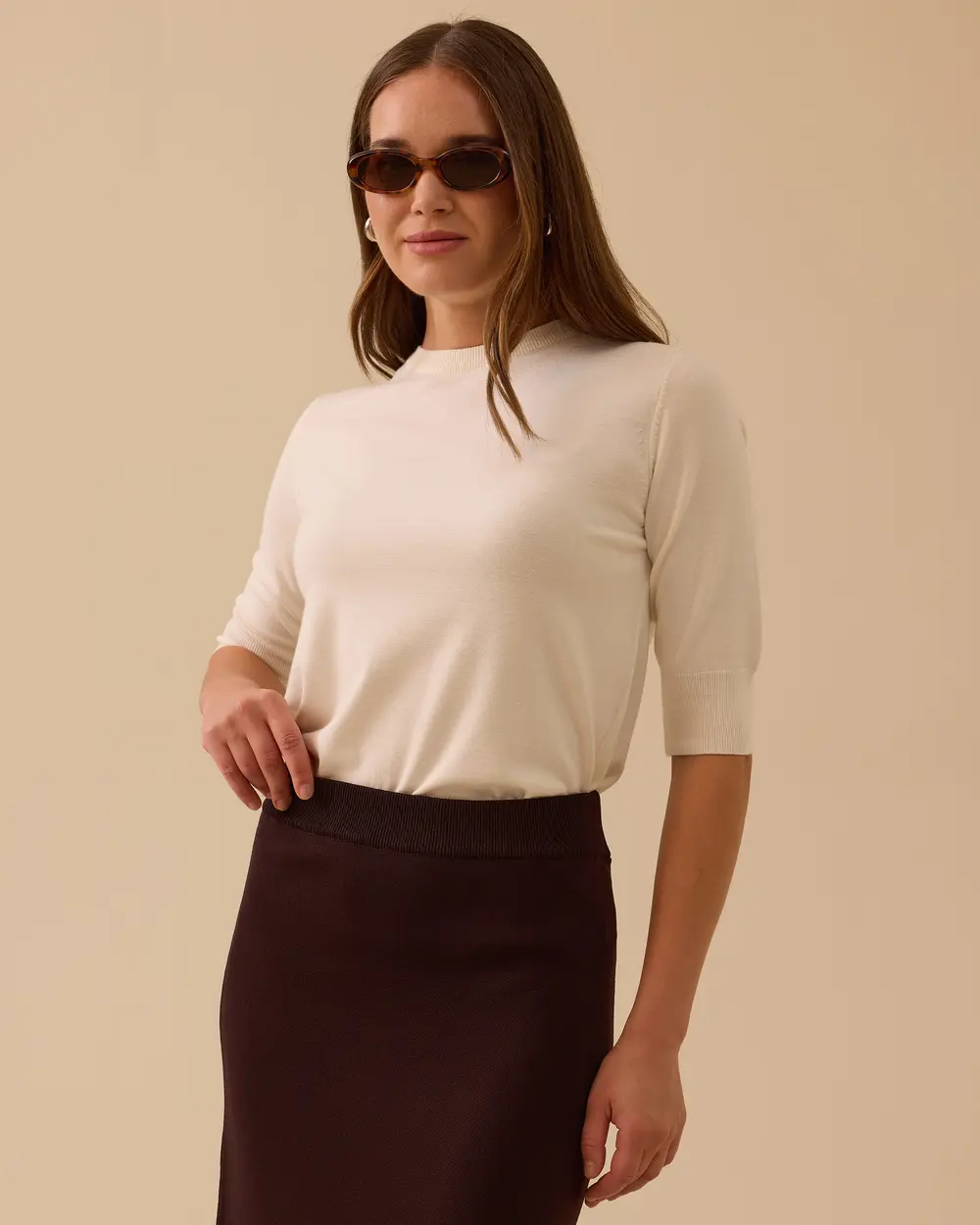 10004 KISA KOL TRİKO BLUZ  10002521710004 #10-25#