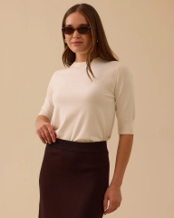 10004 KISA KOL TRİKO BLUZ  10002521710004 #10-25#