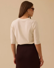 10004 KISA KOL TRİKO BLUZ  10002521710004 #10-25#