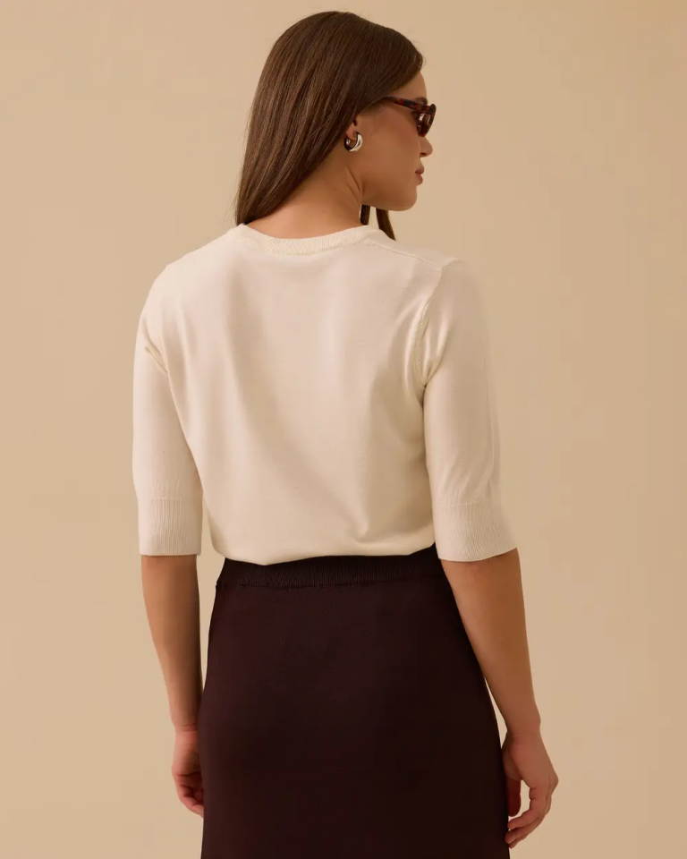 10004 KISA KOL TRİKO BLUZ  10002521710004 #10-25#