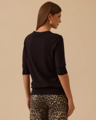 10004 KISA KOL TRİKO BLUZ  10002521710004 #10-25#