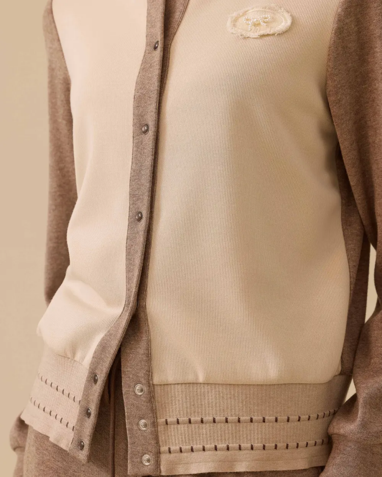 10030 SIFIR YAKA ÖNDEN ÇITÇITLI ALT KISMI LASTİK DETAYLI GÜNLÜK CEKET 10002521710030 #10-25#