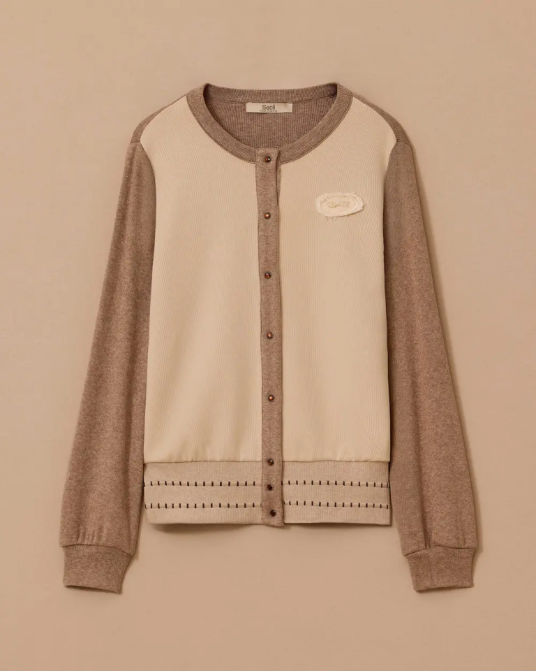 10030 SIFIR YAKA ÖNDEN ÇITÇITLI ALT KISMI LASTİK DETAYLI GÜNLÜK CEKET 10002521710030 #10-25#