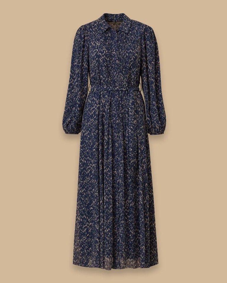 1002 KOL UCU LASTİKLİ BOYDAN DÜĞMELİ GÖMLEK YAKA GÜNLÜK ELBİSE  10002521311002 #10-25#