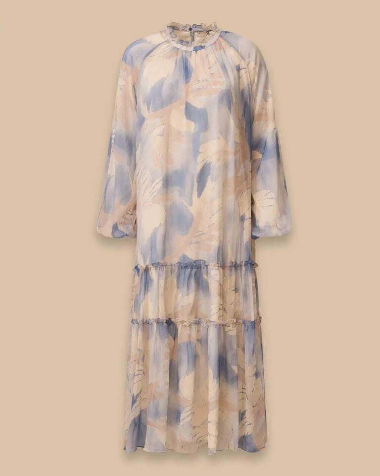 1037 SIFIR YAKA YAKASI PİLELİ BALON KOL KOL UCU LASTİKLİ ETEĞİN UCU KAT DETAYLI ELBİSE #03-25#