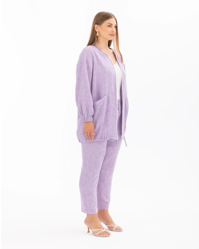 4008  ÖNÜ FERMUARLI CEP DETAYLI GÜNLÜK KAP QYS 10002412514008 KAP #24-074# 48 - LİLA