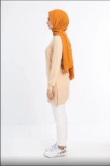 6033 FERMUARLI KAPÜŞONLU YANDAN TAŞ VE FERMUAR DETAYLI İKİ İPLİK SWEAT QYS SWEAT 6033 #23-05#